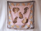 Made in Italy vintage cat motif scarf