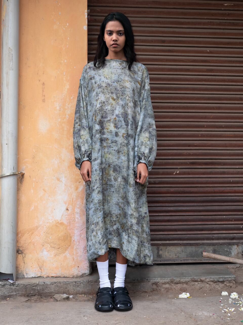 TADO PHOOL SILK DRESS - INDIGO | physis (ピュシス) 