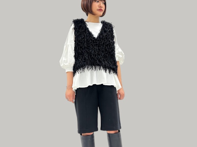 【ayane'25A.W】ボンディングハーフパンツ