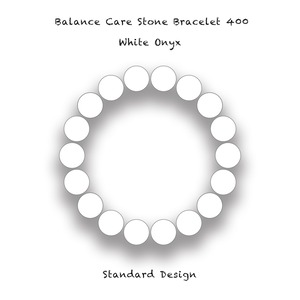バランスブレスレット400 スタンダード デザイン・ホワイトオニキス(10mm)