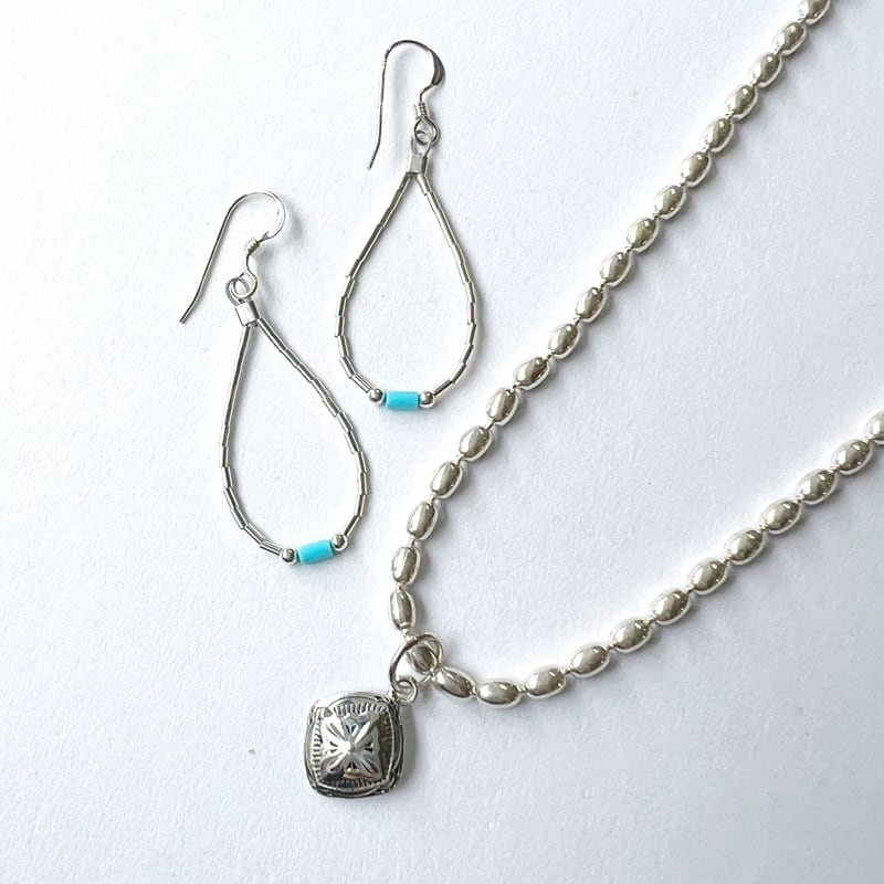 ターコイズ シルバービーズ フックピアス | 【公式通販】鎌倉の