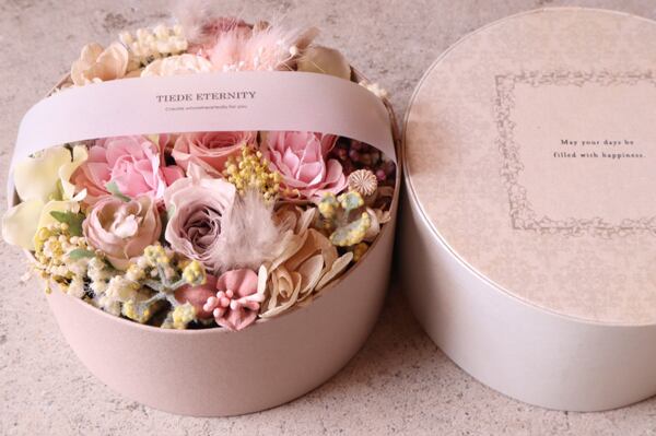 プリザードフラワー ドライフラワー ボックスアレンジメント フラワー