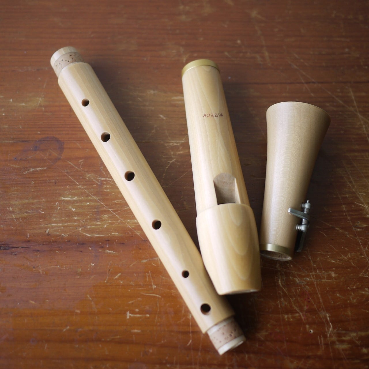 メック アルトリコーダー TUJU231 ジャーマン式 3本継 メイプル キー付き