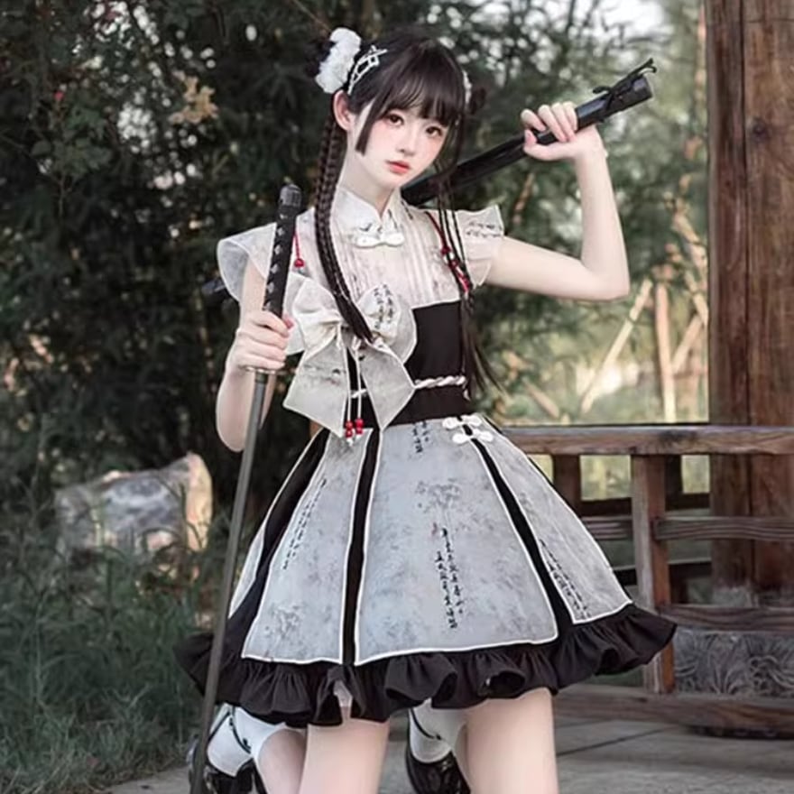 楽天市場】ロリータ風 ゴスロリ 地雷系 コスプレ 衣装 Y2K