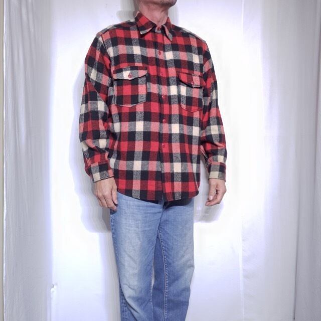 1970s Woolrich Wool Shirt CPO / 70年代 白タグ ウールリッチ 三色