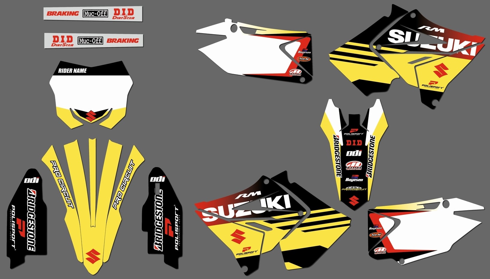 スズキ RM250 RM125 ポリスポーツ リスタイルキット 中古