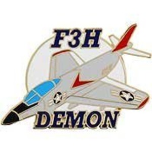 【ミリタリー】McDonnell F3H Demon　マクドネルF3Hデモン【ピンバッジ】