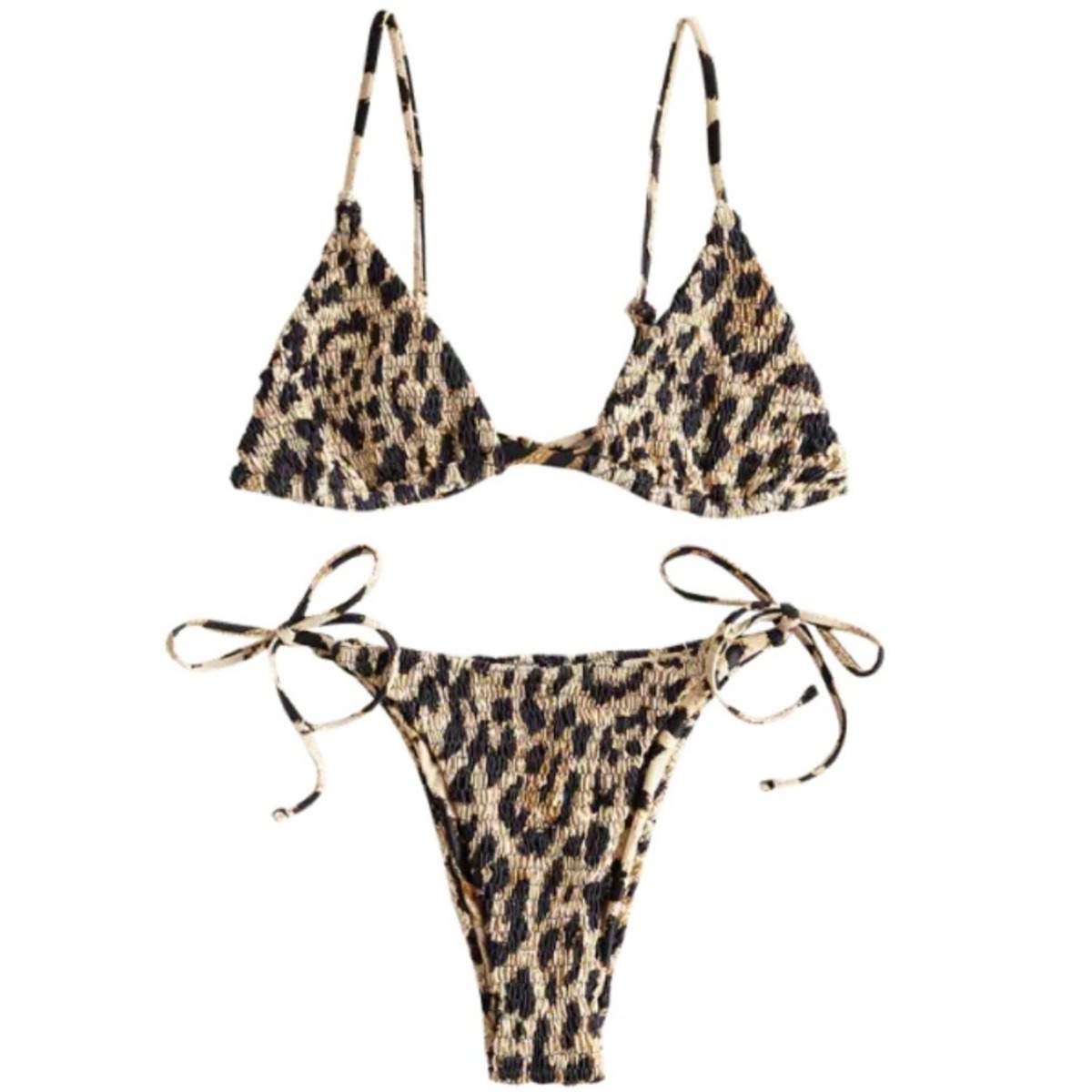 Leopard smocking | Gianna swimwear