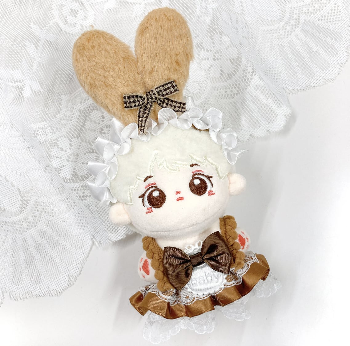 ふわふわ耳付きヘッドドレス&フリルドレスセット 10cm用 TGMC-1292