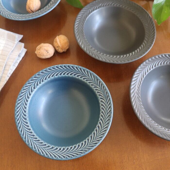 HARU様❁美濃焼❁リム大皿セット❁エンボス加工❁チョコレートブラウン❁未使用❁ HARU様❁美濃焼❁リム大皿セット❁エンボス加工❁チョコレート