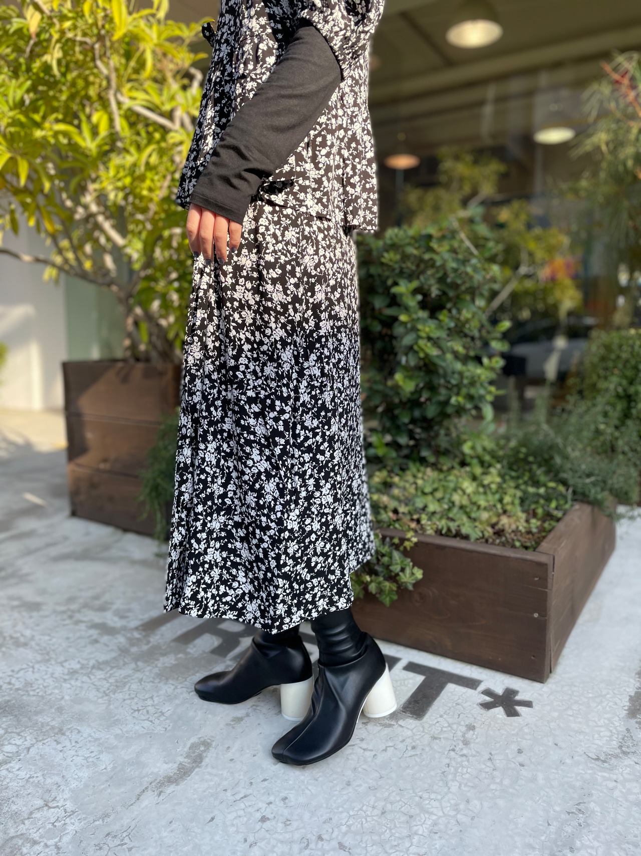 GANNI ガニー / Printed Crepe Wrap Skirt - 2