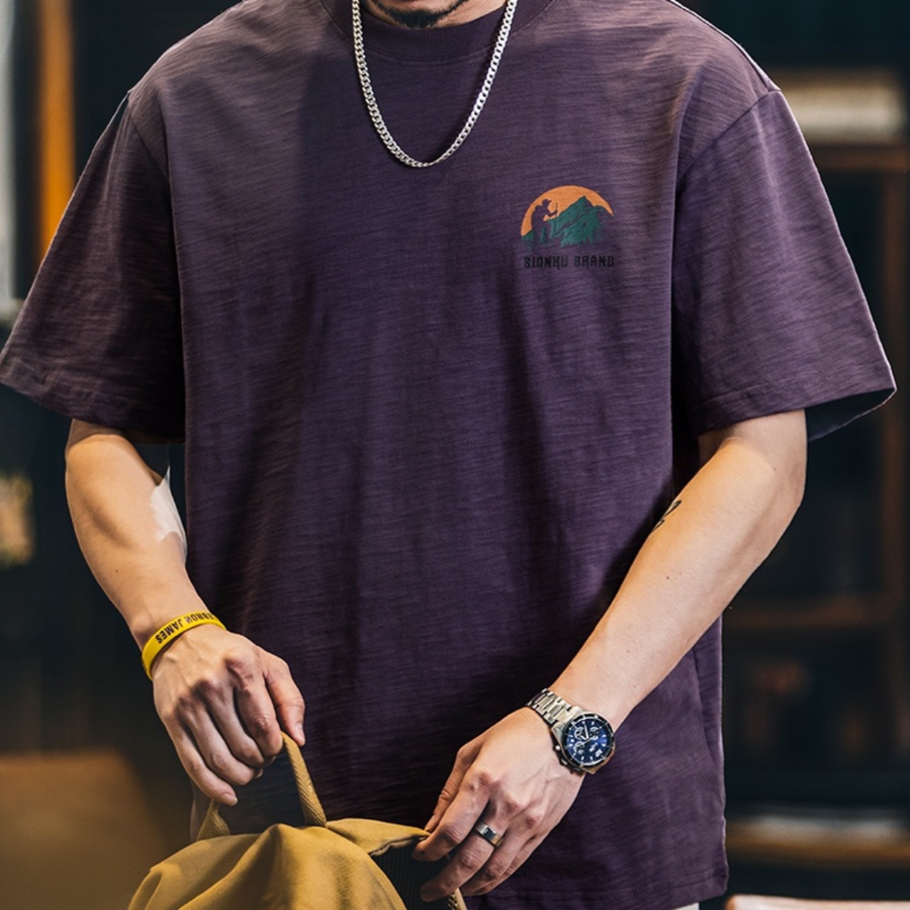 Graphic Print Box Silhouette Regular T-Shirt ◇2color H0218