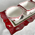 ビレロイ＆ボッホ　ノエル　クリスマスプレートと小ボール3個セット　ディップボウル　Toys Delight　箱付き 12twdt13