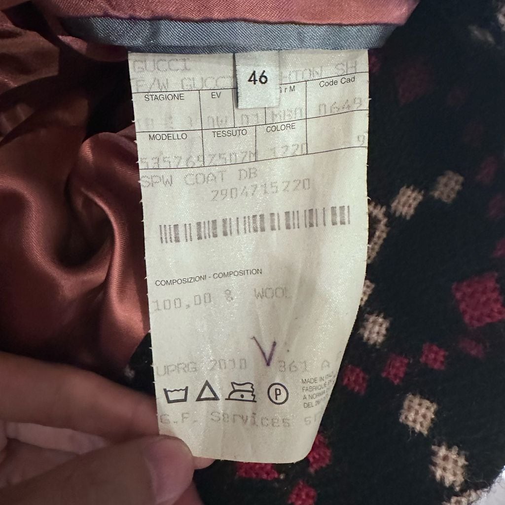GUCCI グッチ 18AW GG DIAMOND WOOL COAT チェスターコート 2904715220