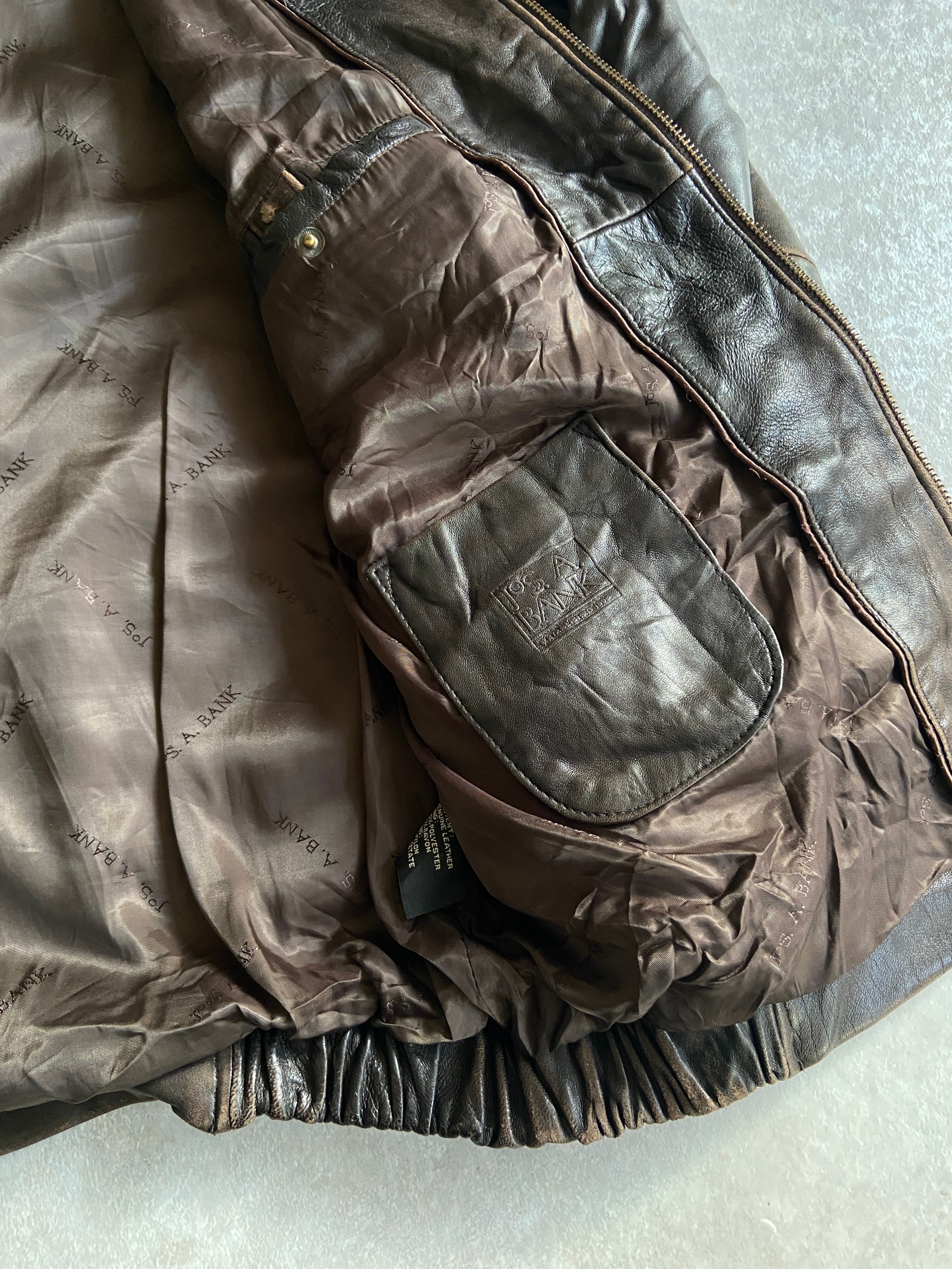 Jos.A.Bank Leather Jacket L | ROGER'S used clothing - ロジャース -