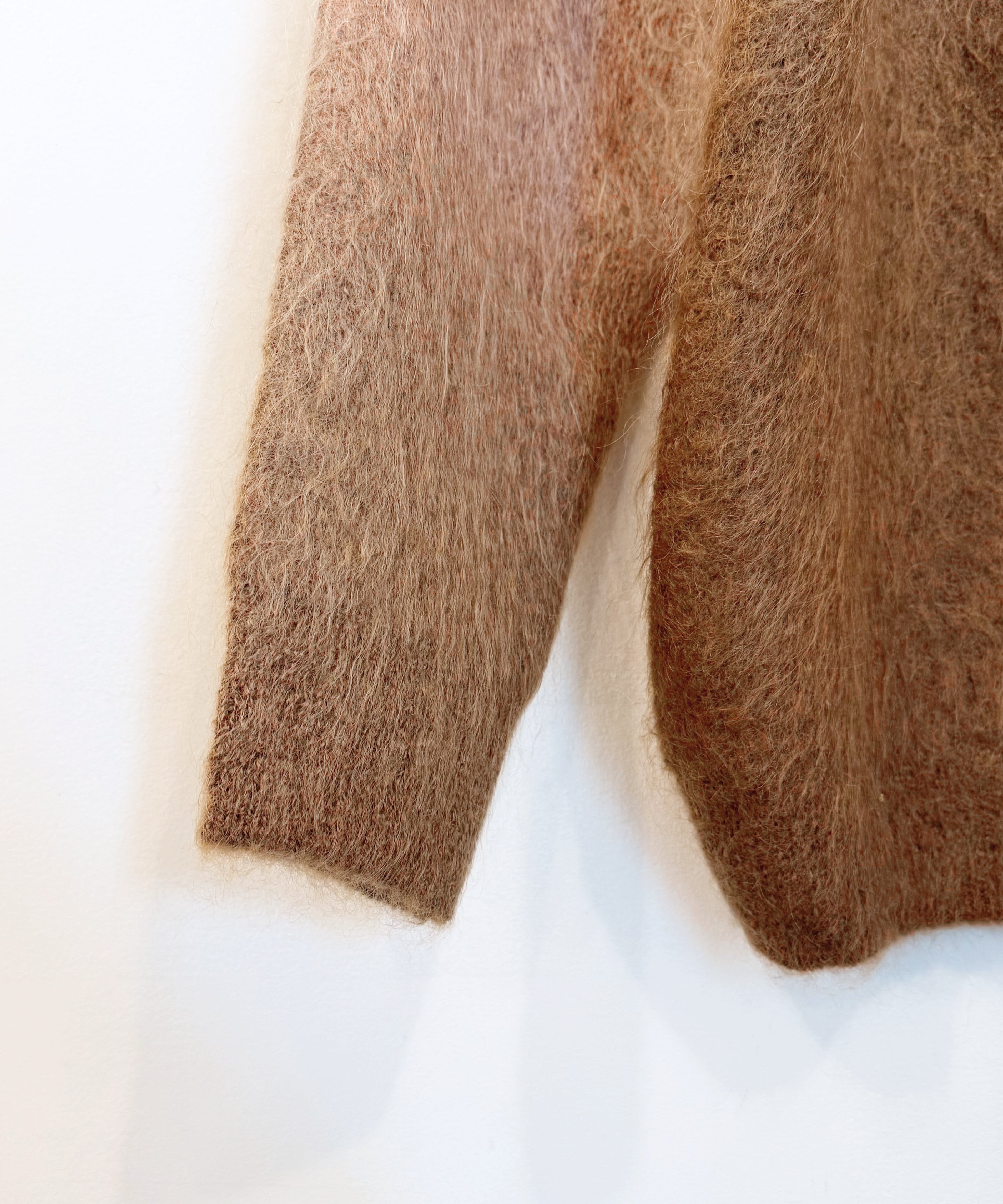 UNUSED / US2376 GRADATION MOHAIR CARDIGAN (MOCHABROWN