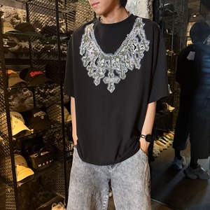 【WE11DONE】BLACK CROSS NECKLACE T-SHIRT