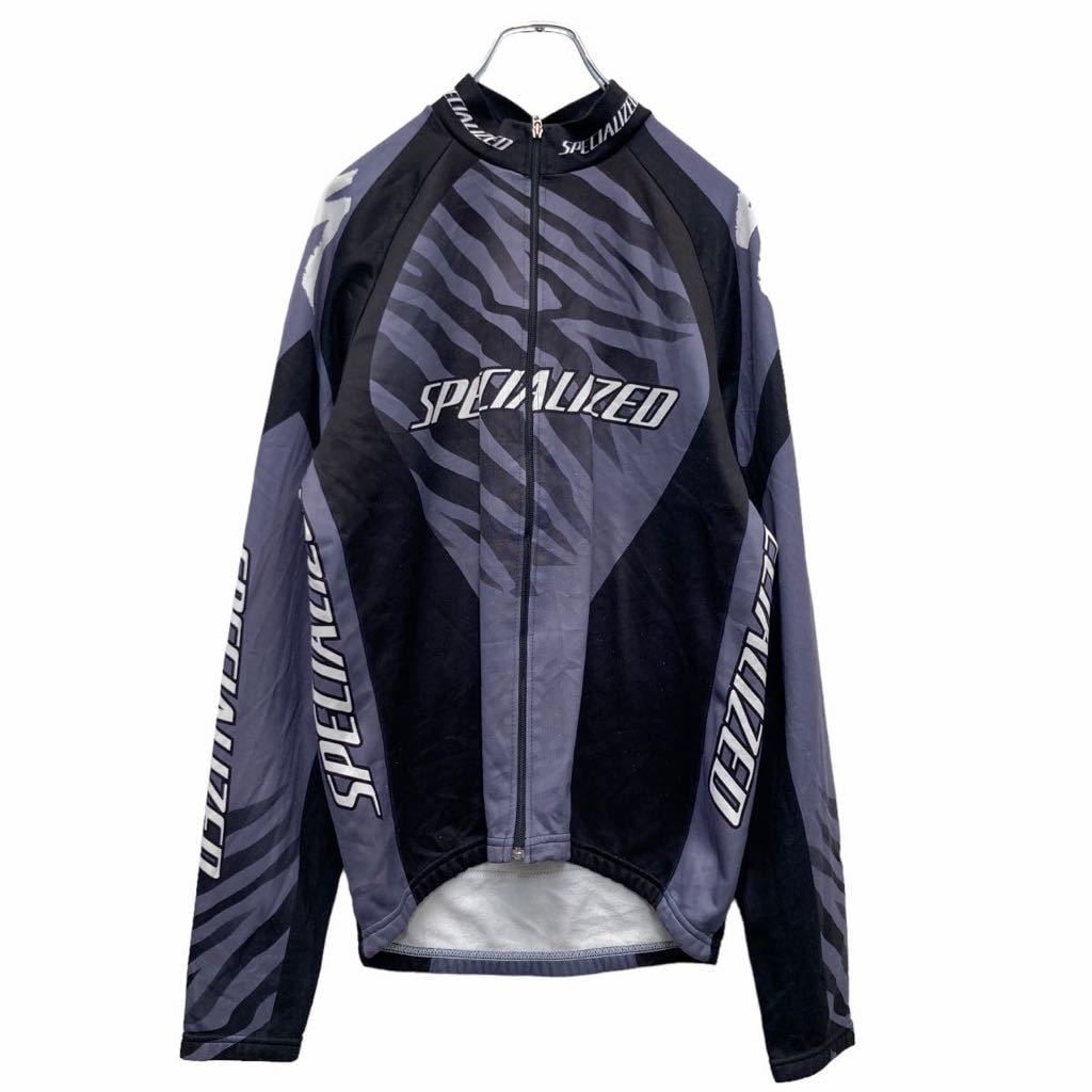 Specialized サイクルジャケット グレー SPECIALIZED サイクルジャージ L ブラック グレー ジップアップ