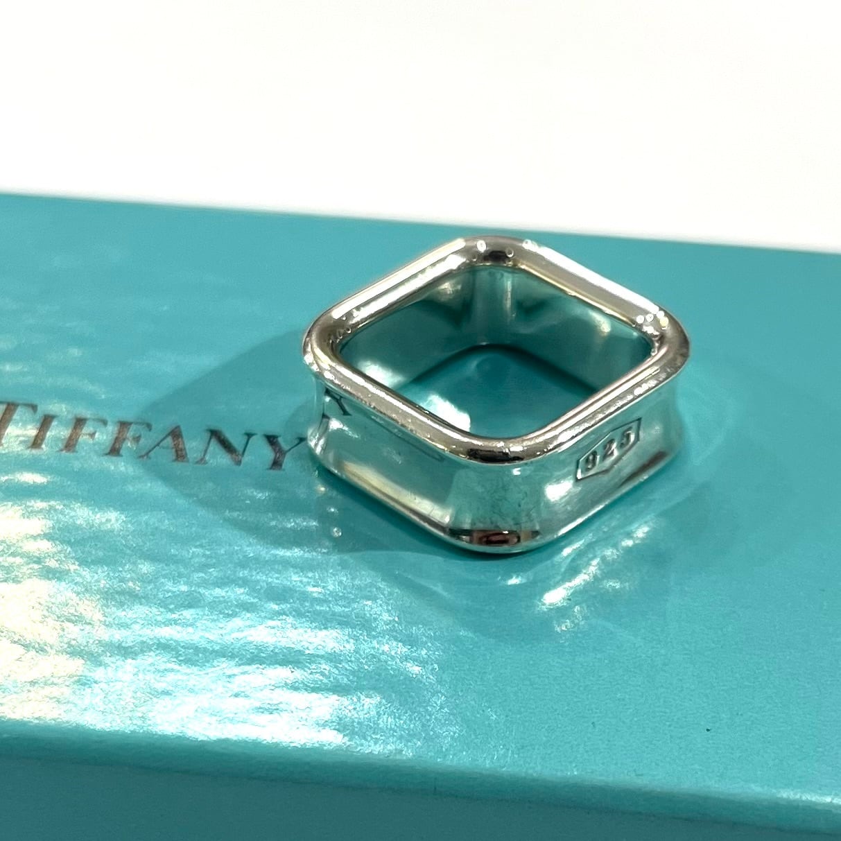TIFFANY&CO.】【9-10号】2684 T&CO 1837 スクエアリング／シルバー925