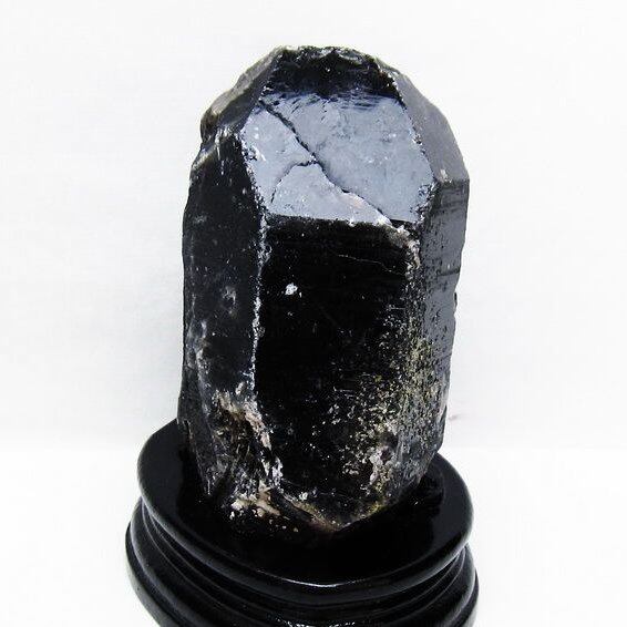 1.6Kg 黒水晶 原石 モリオン 原石 山東省産 台座付属 一点物 181-4517