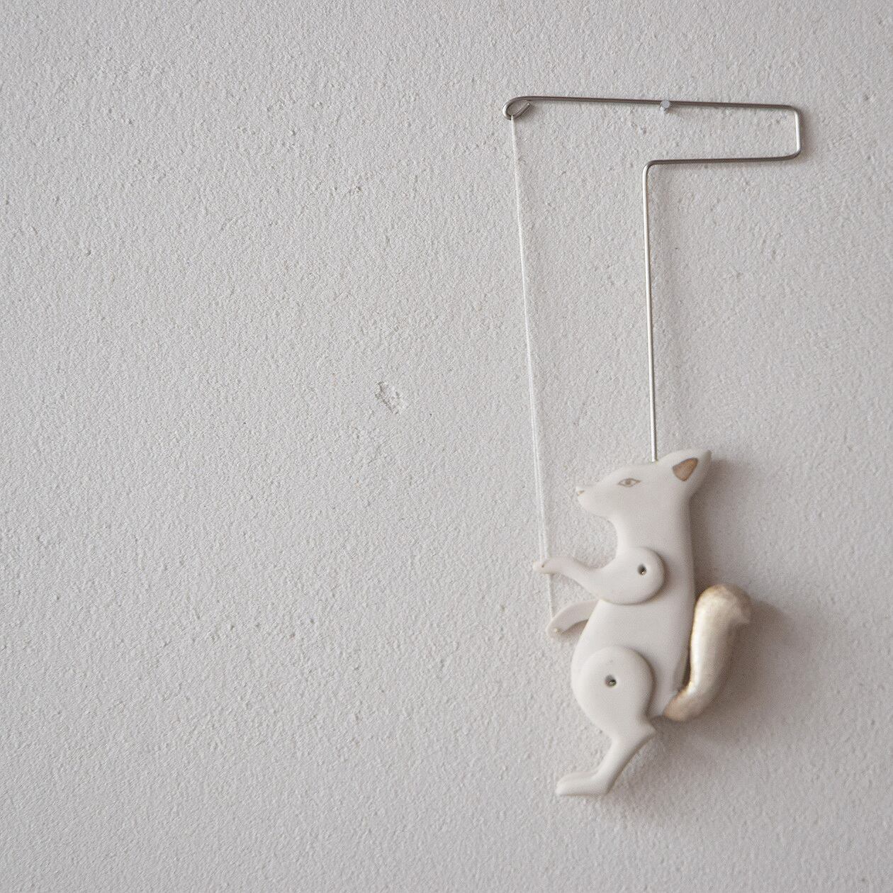 竹村聡子 Satoko Takemura 銀獣マリオネット ウサギ白 【公式通販】