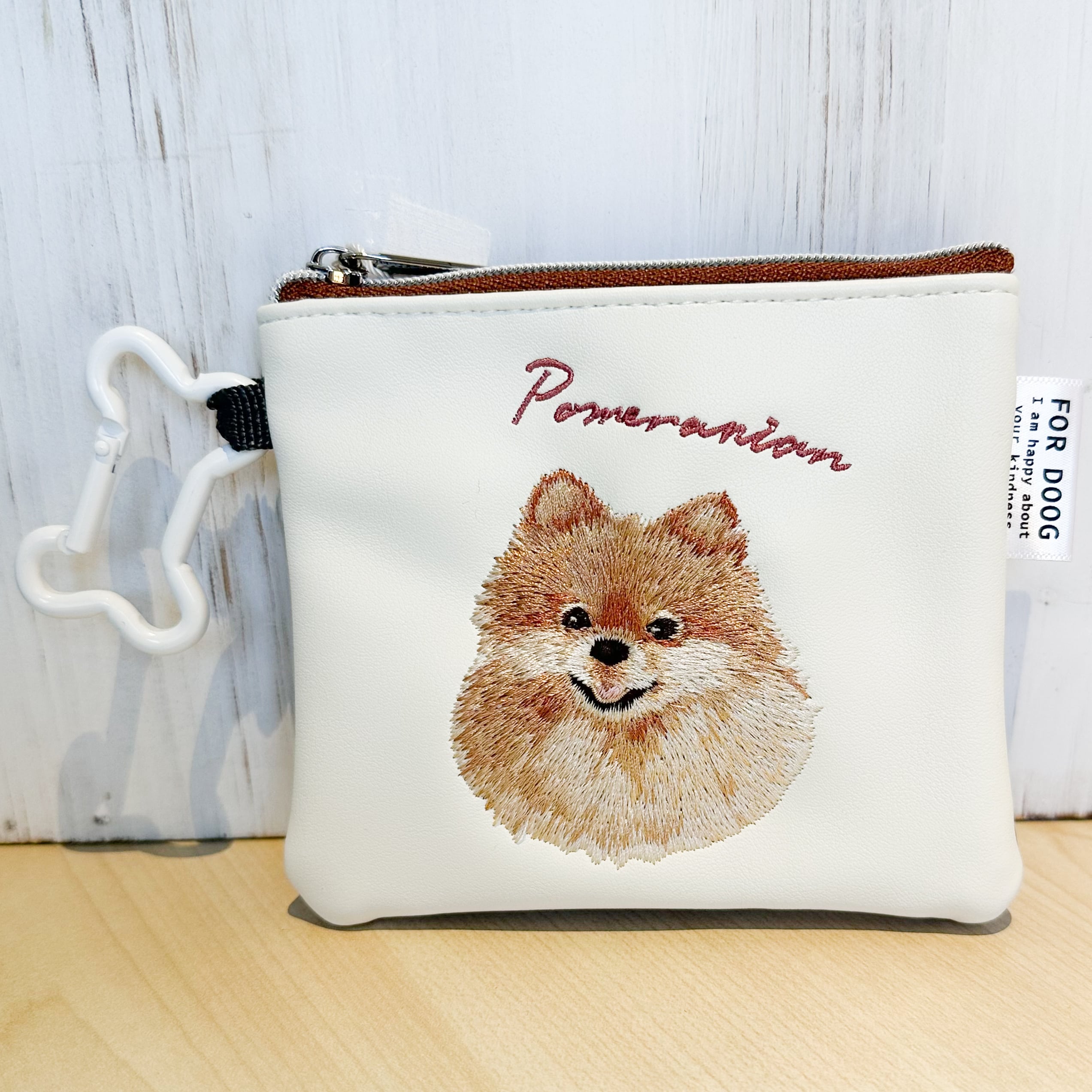 ポメラニアン　20cmポーチ　マチあり アニマルチャリティー ポーチ ポメラニアン | わんこ雑貨の店 スマイルズ