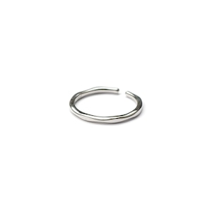 S925 GEOMETRIC WAVE RING SILVER