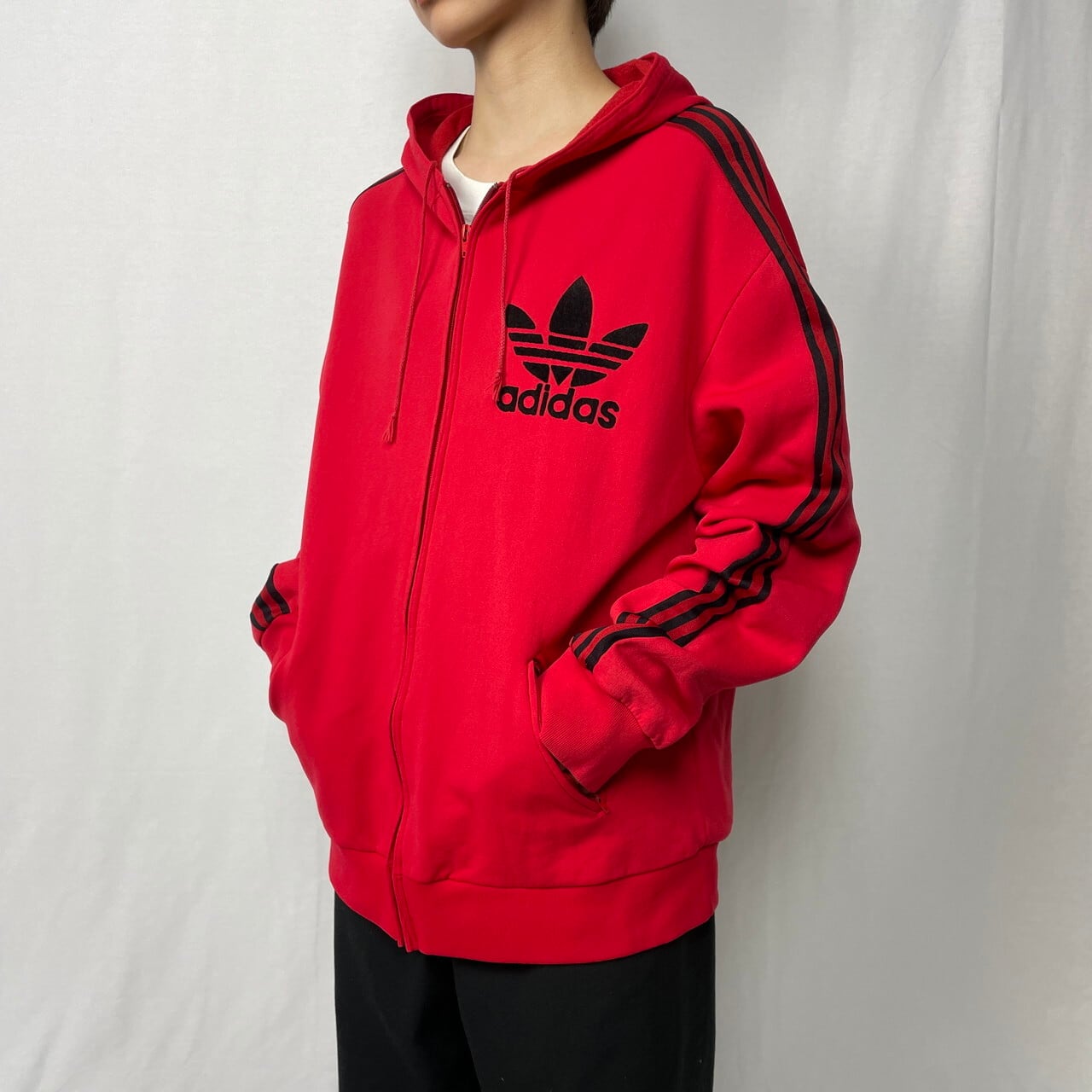 adidas アディダス トレフォイル ジャージ レッド メンズS T1694 - www