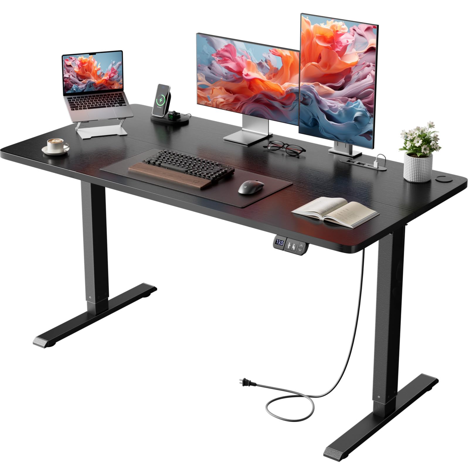 Sunon 電動昇降デスク（幅120cmX奥行60cm） 8分で組み立て 昇降式