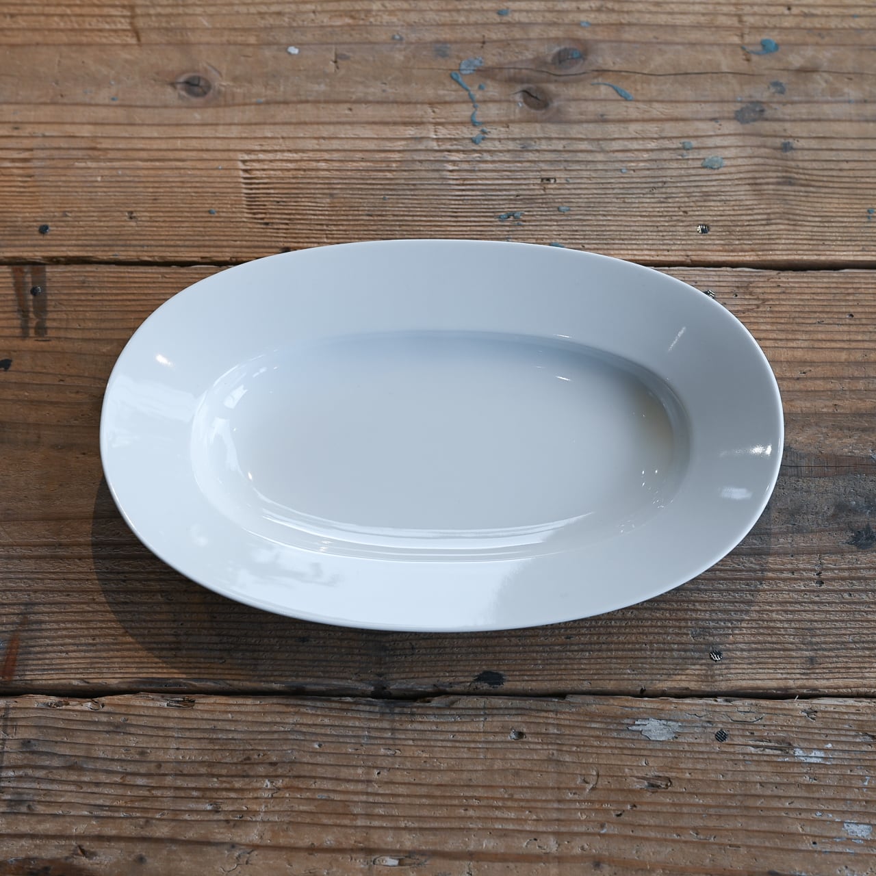 ちょうどいいオーバルプレート》Oval Plate L - dew white | yumiko