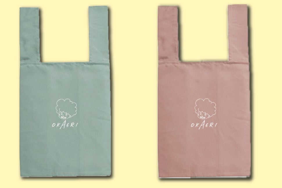 【10周年記念GOODS】OKAERI デイリーバッグ(ミントブルー/スモークピンク)