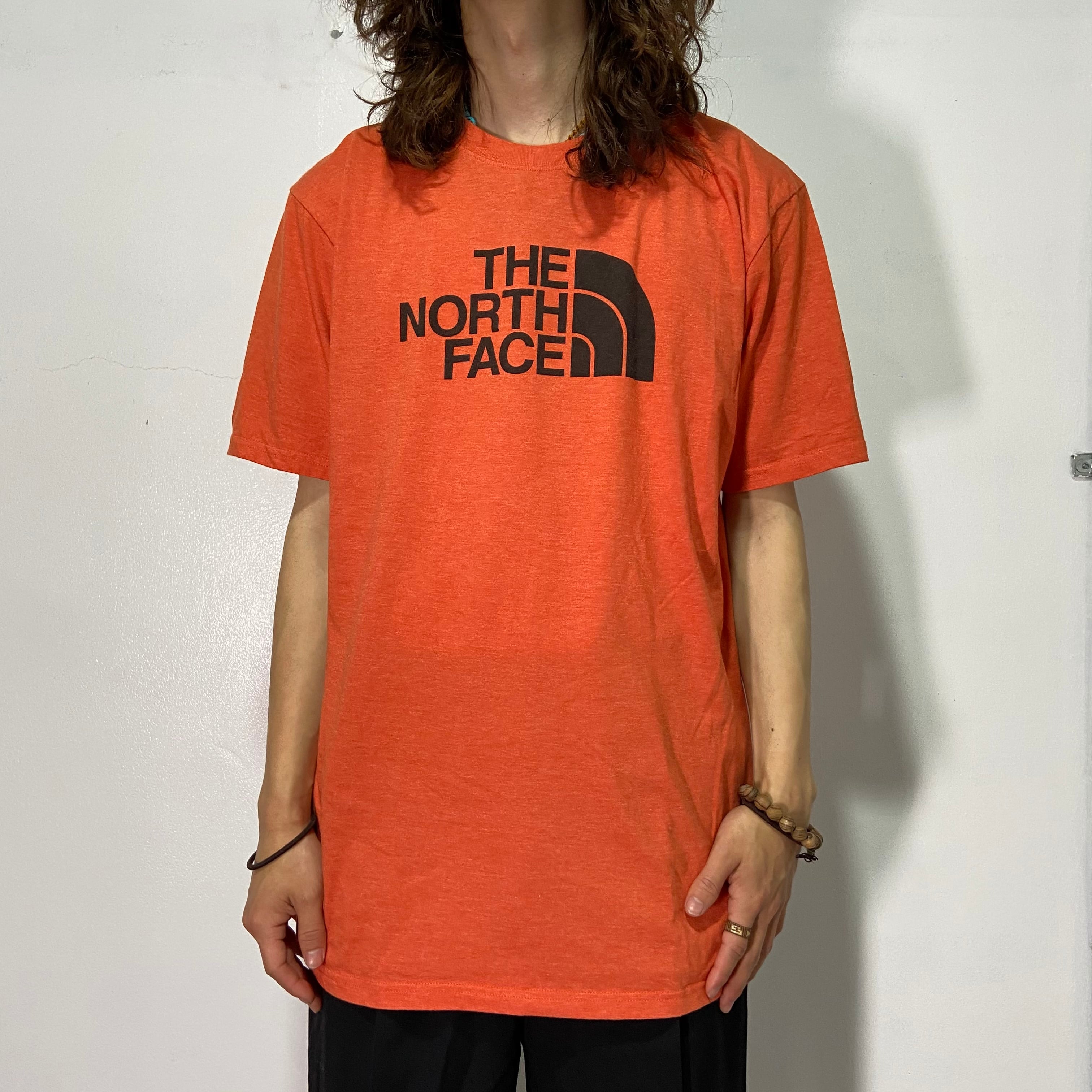 送料無料』美品 THE NORTH FACE ブランドロゴTシャツ オレンジ L ...