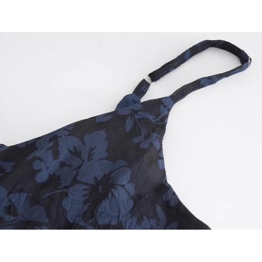 sheer blue floral one-piece | colorer