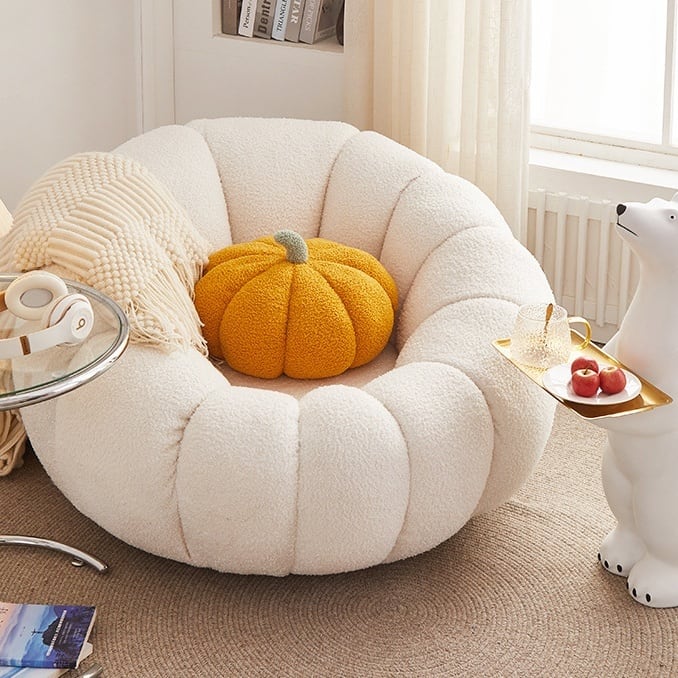 ふっくらカボチャソファ カラー豊富なベルベット生地 | Russel 海外