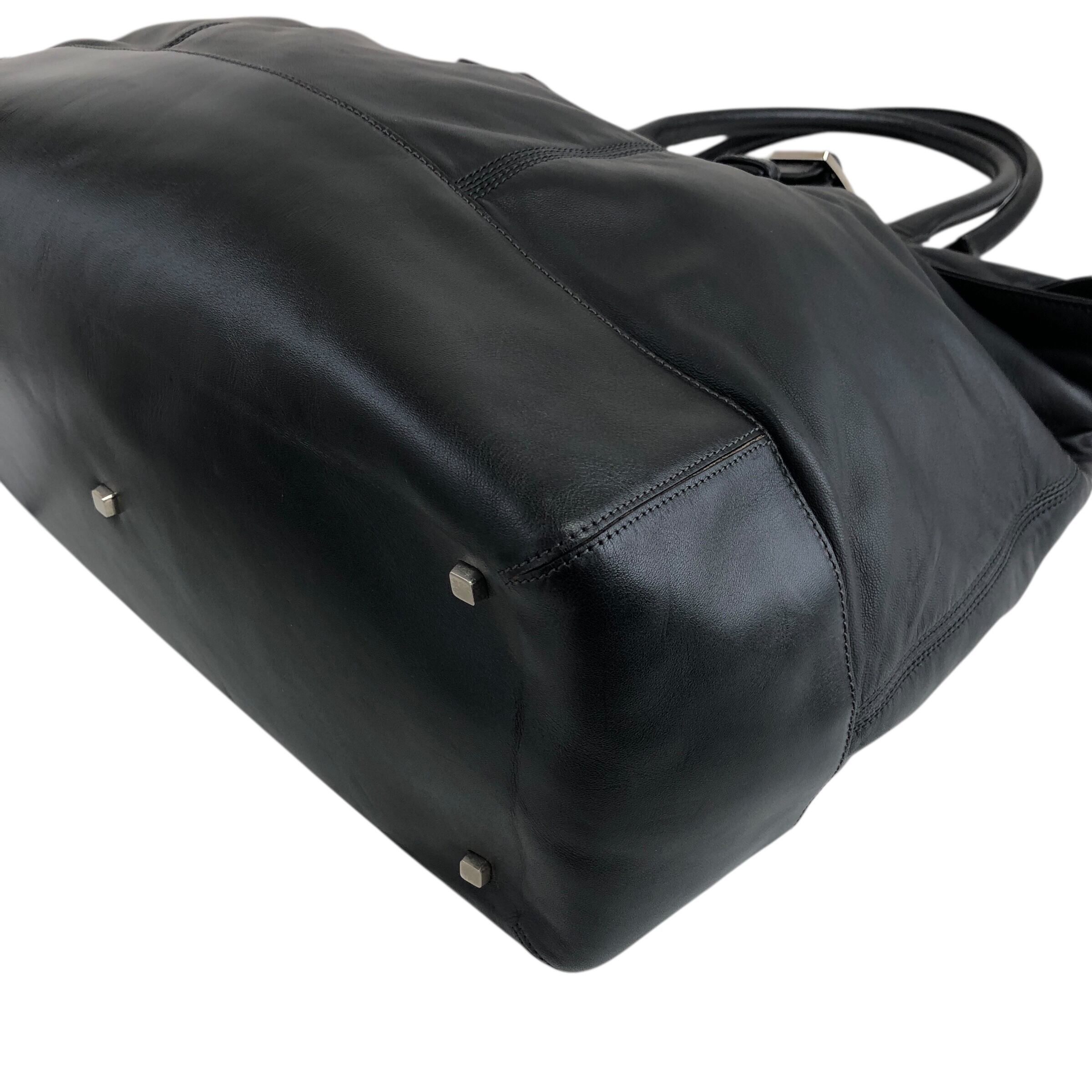 LOEWE ロエベ ハンドバッグ ブラック ロゴ ナッパレザー vintage