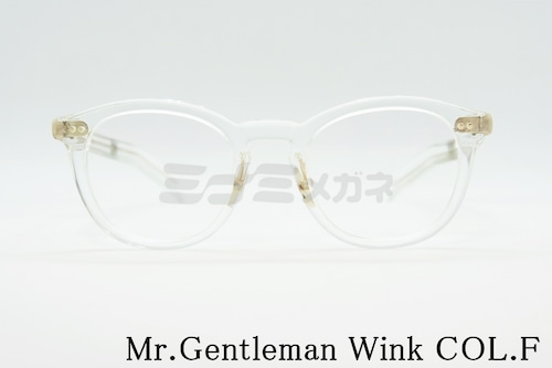 Mr.Gentleman クリア メガネフレーム Wink COL.F Weiコラボモデル ボストン ミスタージェントルマン 正規品