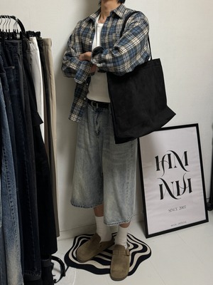 Ocean Plaid Relax Check Shirt (Blue)