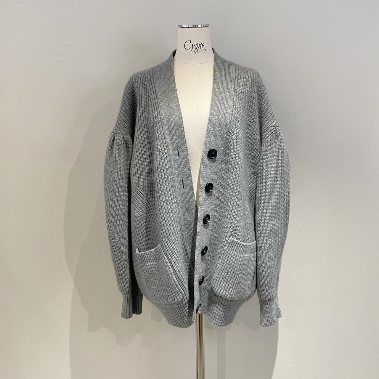 カシミア混ロングカーディガン Raymonde グレー | Cygne 