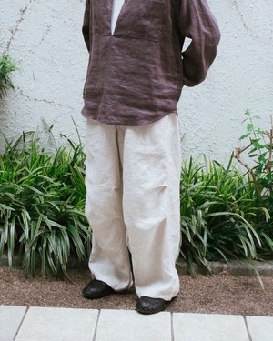 ACO WIDE SNOW CAMO LINEN EASY PANTS KINARI