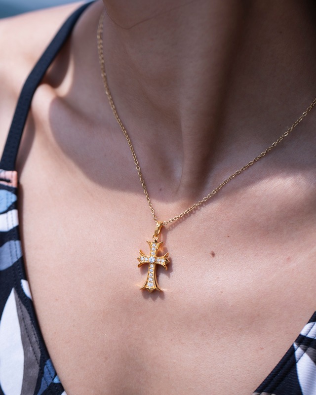 cross CZ necklace