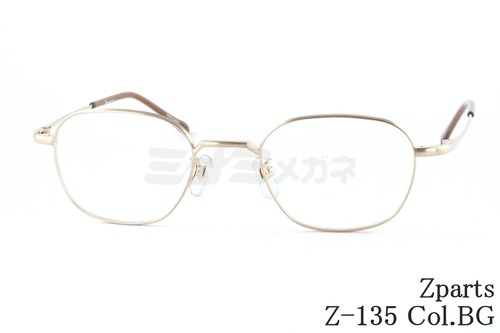 Zparts メガネ Z-135 Col.BG スクエア メンズ レディース 眼鏡 おしゃれ ブランド ジーパーツ 鯖江 日本製 正規品