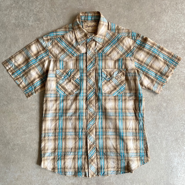 1990s  Wrangler S/S Shirt  M　G855