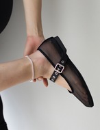 【26ss】Mesh Mary-Jane Flat Shoes_2colors