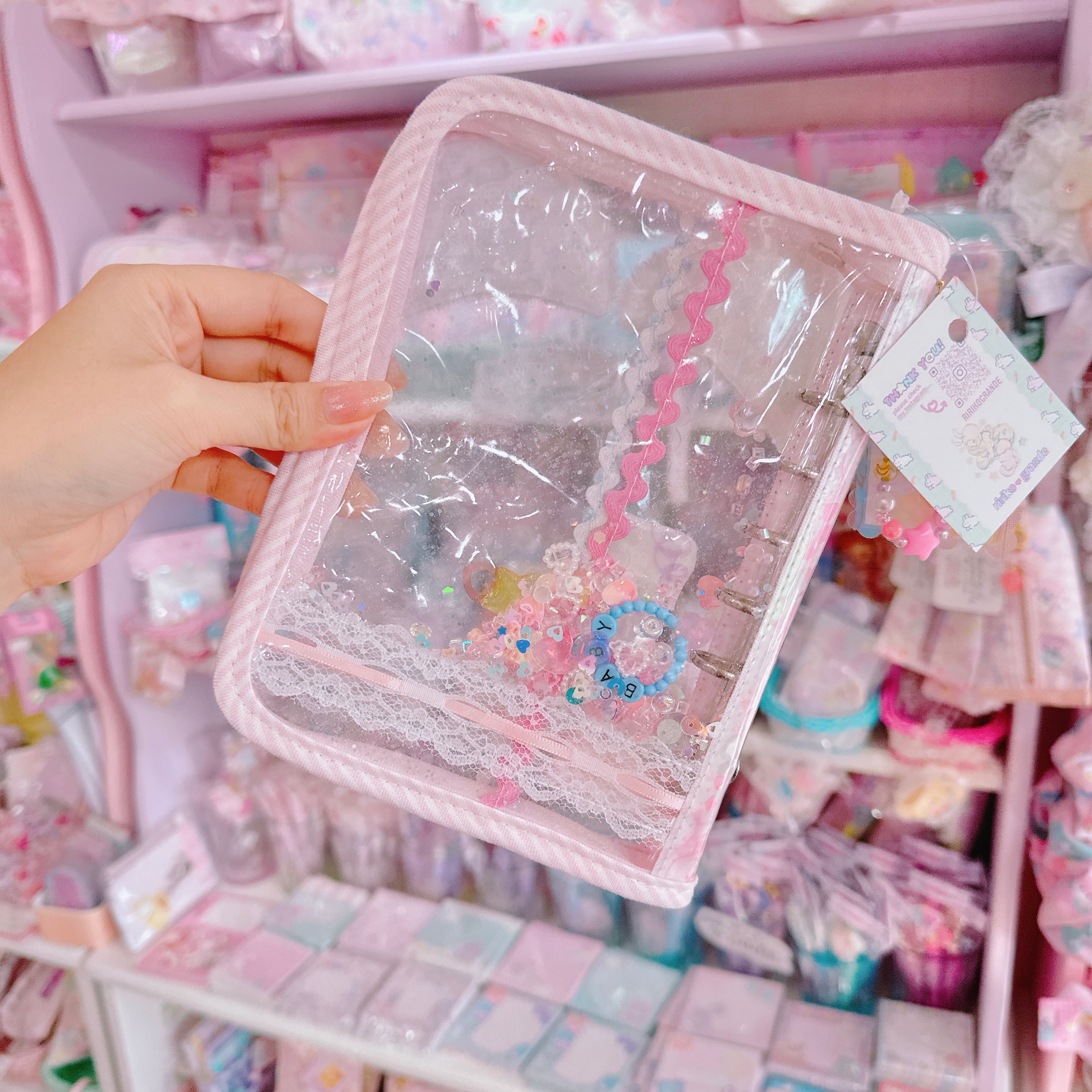 【K2】81-11ねこ耳A7シール帳（６穴）