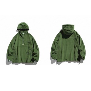 Half zip hooded anorak jacket 1253