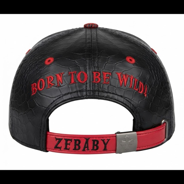 ZEBABY RED CRACKED LEATHER CAP（税込み）