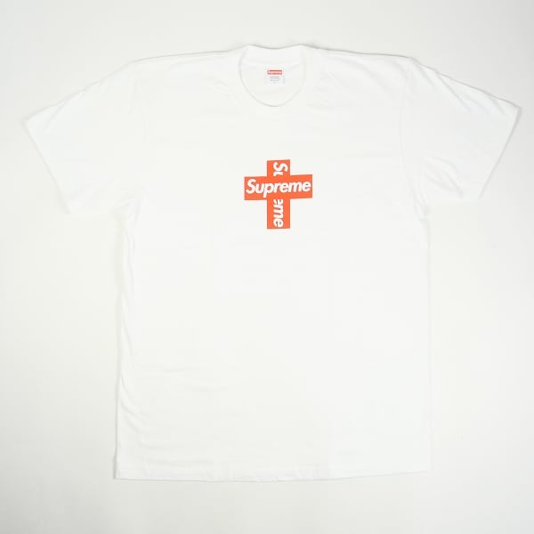 新品 Supreme Cross Box Logo Tee ホワイト 白
