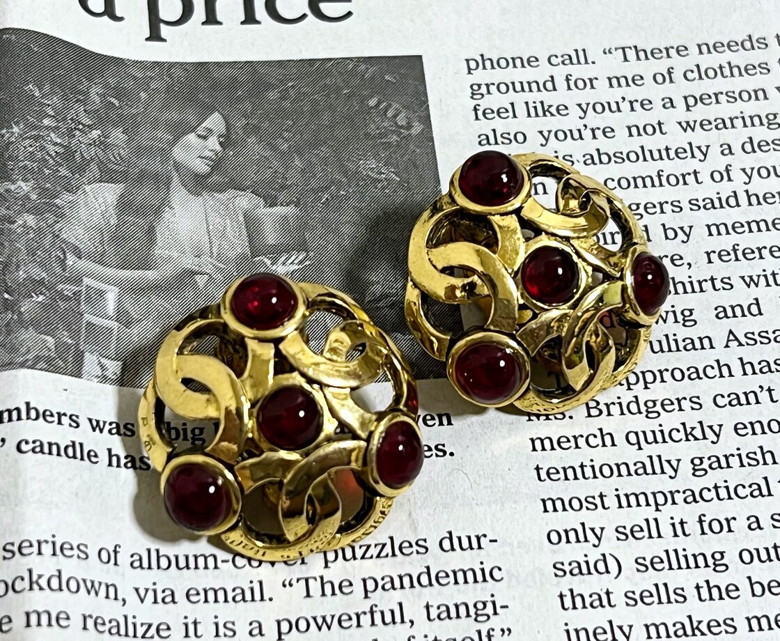 激レア！バブル期傑作 ヴィンテージ シャネル グリポア ルビーレッド  