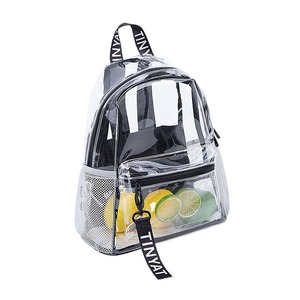 クリアバックパック 透明 リュックサック デイバッグ 鞄 カバン ビニールバッグ かわいい 撥水