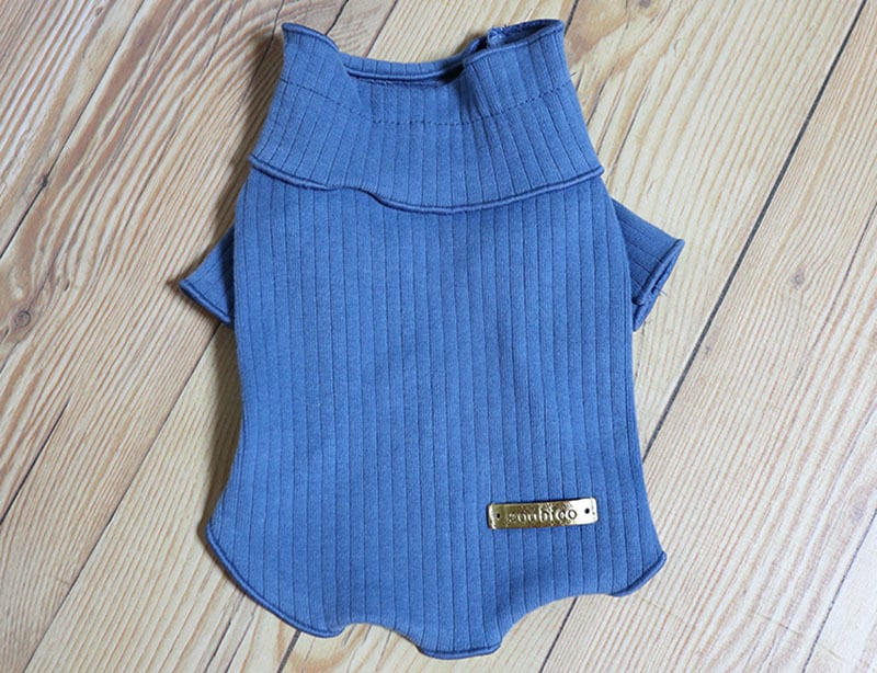 【SALE】フリルハイネックニット XS ~ XL 2color  /  犬服 犬の服 小型犬 中型犬 大型犬 ドッグウェア